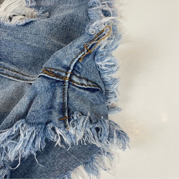 High Rise Cut Off Ripped Jean Shorts - Picture 11 of 15